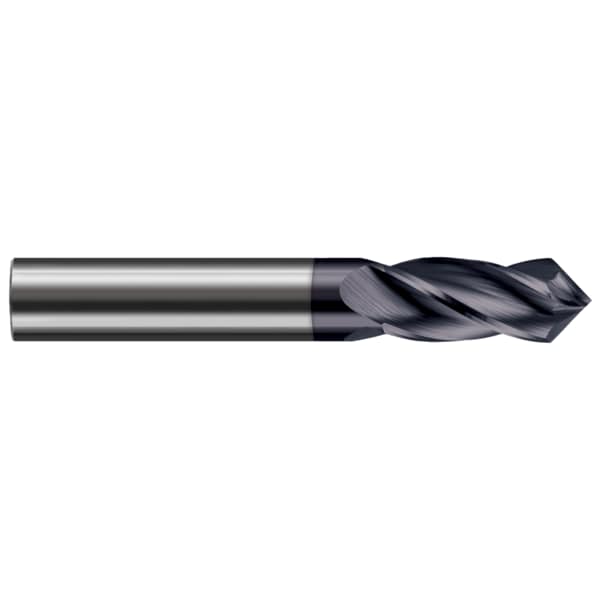 Drill/End Mill - Helical Tip - 4 Flute, 0.0625" (1/16), Shank Dia.: 1/8"